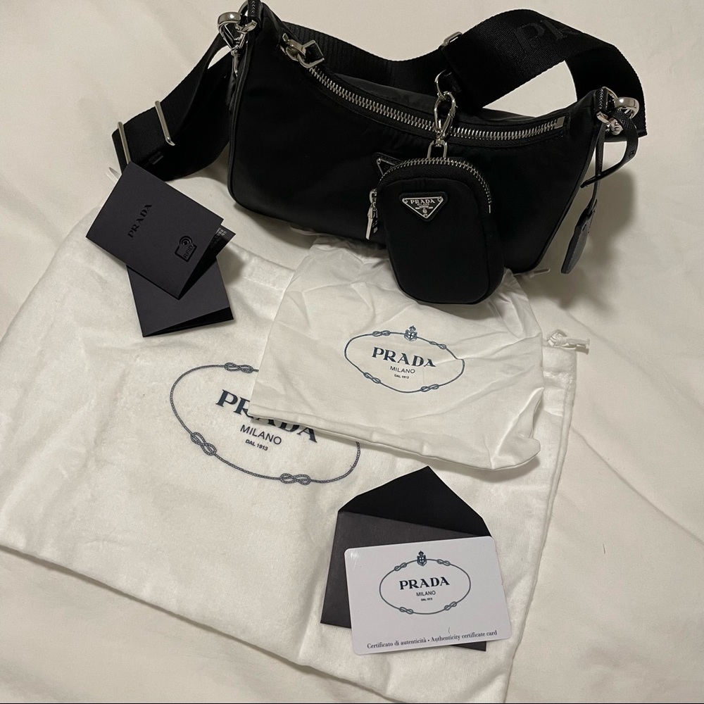 2021 RE-NYLON RE-EDITION 2005 SHOULDER BAG - BLACK